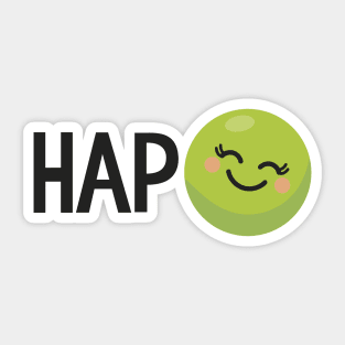 Hap-Pea - Happy Pea Pun Sticker